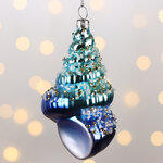 Стеклянная елочная игрушка Ракушка - Pacifico Dwelleri 11 см, подвеска