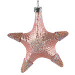 Стеклянная елочная игрушка Морская Звезда Ариелли 12 см, подвеска