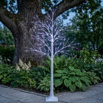 Светодиодное дерево Березка заснеженное 150 см, 400 холодных белых LED ламп, IP44