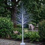Светодиодное дерево Березка заснеженное 210 см, 750 холодных белых LED ламп, IP44
