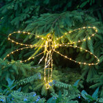 Плоское светодиодное украшение Стрекоза 80 см, 126 теплых белых LED ламп, IP44