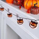 Светодиодная гирлянда на батарейках Halloween - Кот Мэттью 3.80 м, 20 желтых LED ламп