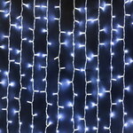 Светодиодная гирлянда занавес Profi Rubber 2*3 м, 600 холодных белых LED ламп, белый КАУЧУК+ПВХ, соединяемая, IP65