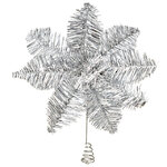 Верхушка Рождественский Цветок 24 см серебряная