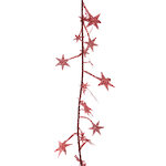 Мишура Искристые Звездочки 2.7 м*7 см красная