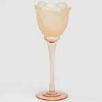 Стеклянный подсвечник-бокал Chiffon Blossom Glows 22 см оранжевый