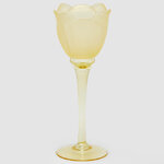 Стеклянный подсвечник-бокал Chiffon Blossom Glows 22 см желтый