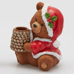 Новогодняя фигурка-подсвечник Медвежонок Поль: Веселое Рождество 13 см