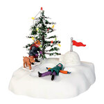 Композиция Снежный ангел 15*13 см, движение, подсветка, на батарейках