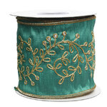 Декоративная лента Emerald Windsor: Бриллиантовая Омела 500*10 см