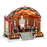 Светящаяся композиция Пение хора в Сочельник 28*25 см, движение, музыка