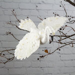 Елочное украшение Жемчужный Лебедь 24 см, клипса