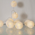 Светодиодная гирлянда Фонарики Festival Cream 1.35 м, 10 теплых белых ламп, прозрачный ПВХ, IP20