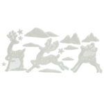 Новогодние наклейки на окна Олени 49*23 см