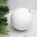Елочный шар Снежок 14 см, подвеска