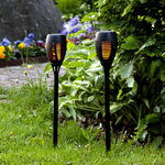 Садовые солнечные светильники Solar Arutua 50*9 см, 2 шт, с эффектом живого пламени, IP44