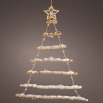 Настенная елка из палок Woodmere 90 см, 90 теплых белых мини LED ламп, на батарейках