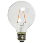 Светодиодная ретро лампа G80 2W E27 прозрачная