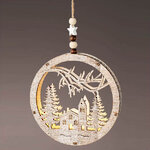Декоративный светильник Apeldoorn Story - Рождество в лесу 14 см, на батарейках