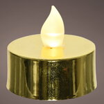 Чайная светодиодная свеча Ла Валле золотая 6 шт, на батарейках
