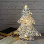 Декоративная светящаяся елочка Фрости 40 см, 10 теплых белых мини LED ламп, на батарейках