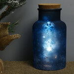 Декоративный светильник Snow Waltz 26 см голубой, 15 теплых белых LED ламп, на батарейках