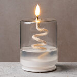 Светодиодная свеча с имитацией пламени Эриче 14 см на батарейках, таймер, стекло