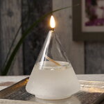Светодиодная свеча с имитацией пламени Эриче 16 см на батарейках, таймер, стекло