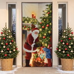 Новогодний чехол на дверь с подсветкой Christmas Eve 230*93 см, 97 теплых белых LED ламп, IP44