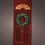 Новогодний чехол на дверь с подсветкой Christmas Holiday 230*93 см, 155 теплых белых LED ламп, IP44