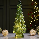 Новогодний светильник Елочка - Green Cone 39 см, 10 LED ламп, на батарейках