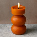 Светодиодная свеча Attica с имитацией пламени 15 см оранжевая, на батарейках