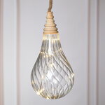 Подвесной светильник Лампочка Bradberry 10 см, 10 микро LED ламп, на батарейках, стекло