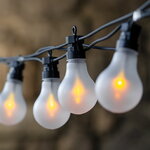 Гирлянда из лампочек Volterra 20 ламп с эффектом пламени, 9.5 м, черный ПВХ, соединяемая, IP44