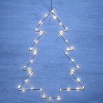 Подвесная елка со светодиодами Норманд 26 см 25 теплых белых мини LED ламп, на батарейках, IP44