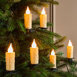 Гирлянда Свечи Мартайн, 30 свечей на клипсах, 11.6 м, зеленый ПВХ, IP20