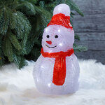 Светящаяся фигура Снеговик Ноэль - Snowy Friends 25 см, 20 LED ламп, на батарейках, IP20