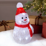 Светящаяся фигура Снеговик Ноэль - Snowy Friends 25 см, 20 LED ламп, на батарейках, IP20