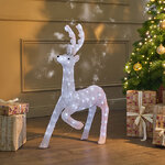 Светодиодная фигура на солнечной батарее Solar Танцующий Олень Джастин 73 см, 80 LED ламп, IP44