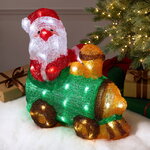 Светящаяся фигура Санта Клаус - Christmas Train 39 см, 50 LED ламп, IP44