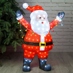 Светодиодная фигура Санта Клаус - Christmas is coming 88 см, 180 LED ламп с мерцанием, IP44