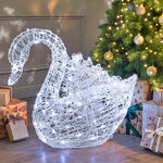 Светящаяся фигура Лебедь - Lake Constance 65 см, 100 холодных белых LED ламп, IP44