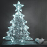 Светящаяся фигура Елка Christmas Lace 74 см, 70 холодных белых LED ламп с мерцанием, IP44