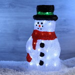 Светящийся Сэр Снеговик 40 см, 50 LED ламп, IP44