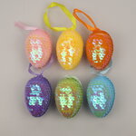 Пасхальные подвески Яйца - Color Easter 6 см, 6 шт