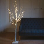 Светодиодное дерево Белая Береза 180 см, 600 теплых белых микро LED ламп, IP44