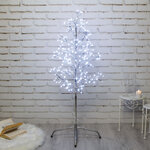 Светодиодное дерево Lausanne Silver 108 см, 230 холодных белых LED ламп с мерцанием, IP44