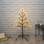 Светодиодное дерево Lausanne Black 78 см, 140 экстра теплых белых LED ламп с мерцанием, IP44