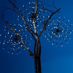 Гирлянда на дерево Фейерверки 45 см*6 шт, 432 холодных белых LED ламп с мерцанием, контроллер, IP44