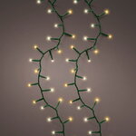 Светодиодная гирлянда нить Lumineo Snake 7.5 м, 350 теплых/экстра теплых белых LED ламп, зеленый ПВХ, диммер, таймер, IP44